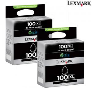 Cartus Lexmark 100XL  2 pack  14N0848  Negru