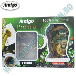 Pachet cafea instant Amigo Premio cu cana 100 gr