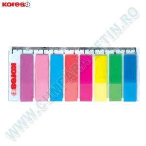 Index autoadeziv Kores  12 x 45 mm  8 culori/set  25 file/culoare