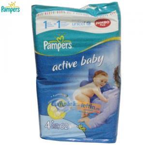 Scutece Pampers Active Baby Maxi Plus 62 buc