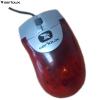 Mouse optic mini Serioux Rainbow 580 USB Transparent Red