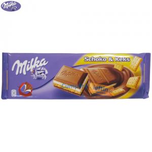 Ciocolata cu lapte si biscuiti Milka Schoko Keks 300 gr