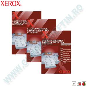 Etichete autoadezive colturi rotunde Xerox  100 coli/top  6500 etichete  38.1 x 21.2 mm
