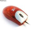 Mouse optic Serioux Trakker OP76-RD PS/2 Transparent Red-Silver