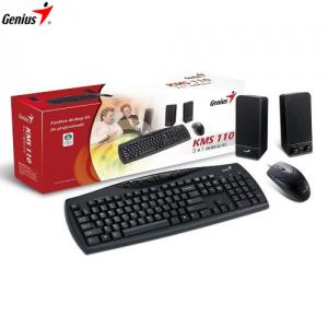 Tastatura + mouse + boxe Genius KMS 110 Black PS/2 Black