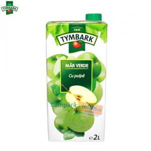 Suc natural de mere verzi 30% cu pulpa Tymbark 2 L
