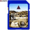 Card memorie secure digital kingston  8 gb  clasa 6