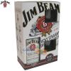 Pachet bourbon whiskey 40% jim beam + 2 pahare cutie