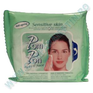 Servetele demachiante Pom Pon Sensitive 20 buc