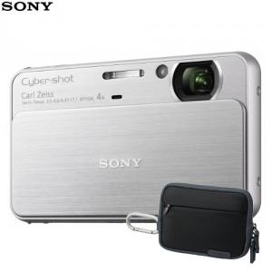 Camera foto Sony Cyber-Shot T99 14.1 Silver + geanta LCSTWH