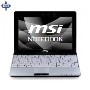 Notebook MSI U123-012EU  Atom N280  1.66 GHz  160 GB  1 GB  White