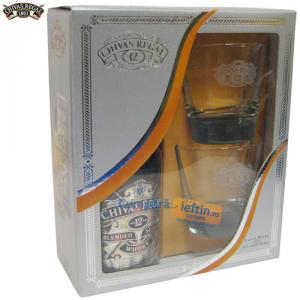 Pachet Scotch Whisky Chivas Regal 12 ani + 2 pahare 0.7 L