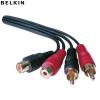 Cablu prelungitor 2xRCA-M/2xRCA-F Belkin 3 metri