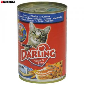 Hrana umeda pentru pisici Purina Darling peste si morcovi 400 gr