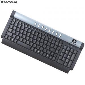 Tastatura Serioux Compact C700 Multimedia USB Silver-Black