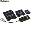 Card Micro Secure Digital Kingston  8 GB  cu doua adaptoare si cititor
