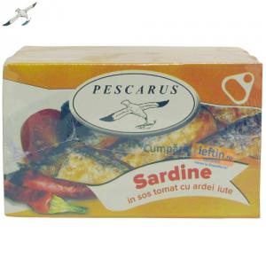 Sardine in sos tomat cu ardei iute Pescarus 125 gr