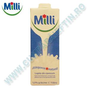 Lapte de consum semidegresat 1.5% Milli 1 L