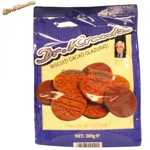 Biscuiti cacao glazurati Dr Krantz 200 gr