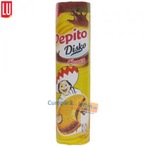 Biscuiti cu crema de ciocolata Lu Pepito Disko Choco 157 gr