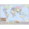 Harta politica a lumii  50 x 70 cm  plastifiata  cu baghete