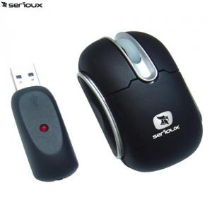 Mouse optic wireless Serioux Drago USB Black