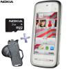 Telefon mobil Nokia 5230 White-Pink + suport auto CR-119  card 2 GB