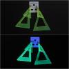 Cercei neon model triunghi