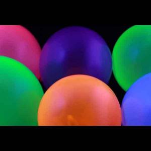 Set 5 baloane Neon mari Punch Balloon reactive UV cu LED