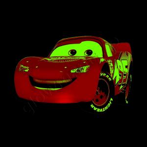 Sticker decorativ glow masina Lightning Mcqueen XXL