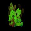 Sticker Mickey Mouse & Minnie decorativ fosforescent