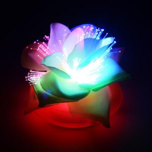 Lampa decorativa nufar cu fibre optice multicolore