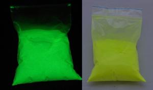 Pigment fosforescent galben care lumineaza galben