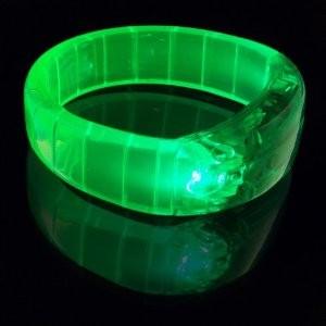 Bratara LED tip ceas verde
