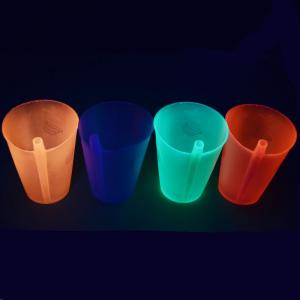 Pahar Neon reactiv UV cu pai integrat