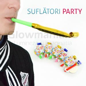 Set 6 suflatori spirala pentru petrecere