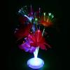Lampa cu floare si fibre optice care isi schimba