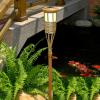 Lampa solara de gradina cu suport din bambus