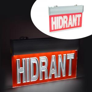 Panou de informare LED, afisaj HIDRANT, cu acumulator