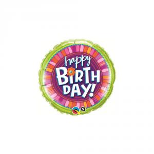 Balon din folie 45cm Happy Birthday - Flower