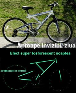 Kit bicicleta nocturna fosforescenta verde