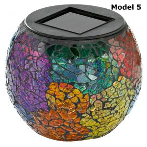 Decor solar LED Glob din sticla mozaicata diverse modele