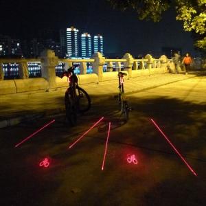 Stop cu proiectie laser culoar de siguranta bicicleta