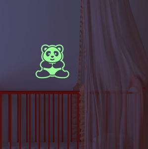 Sticker Panda fosforescent decorativ