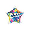 Balon folie forma stea - Happy birthday