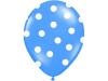 Baloane albastre cu buline albe, 30 cm, 6buc/set
