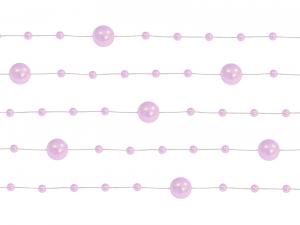 Ghirlanda perle, roz, 5buc/set