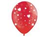 Baloane rosii cu inimioare, 30 cm, 6buc/set