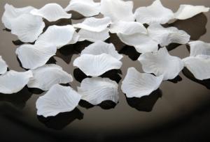 Petale trandafiri artificiale albe - 500buc / set