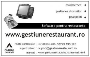 Software pentru gestiune restaurant/bar